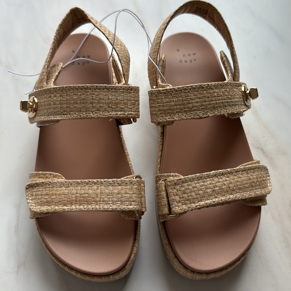 A New Day Women’s Tanner Platform Double Strap Sandals! NWT! - Picture 9 of 9